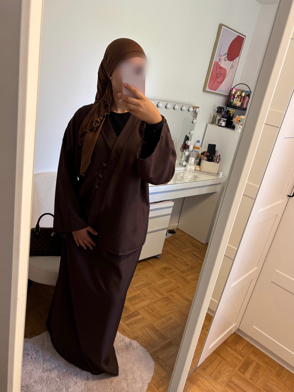 Ensemble jupe marron