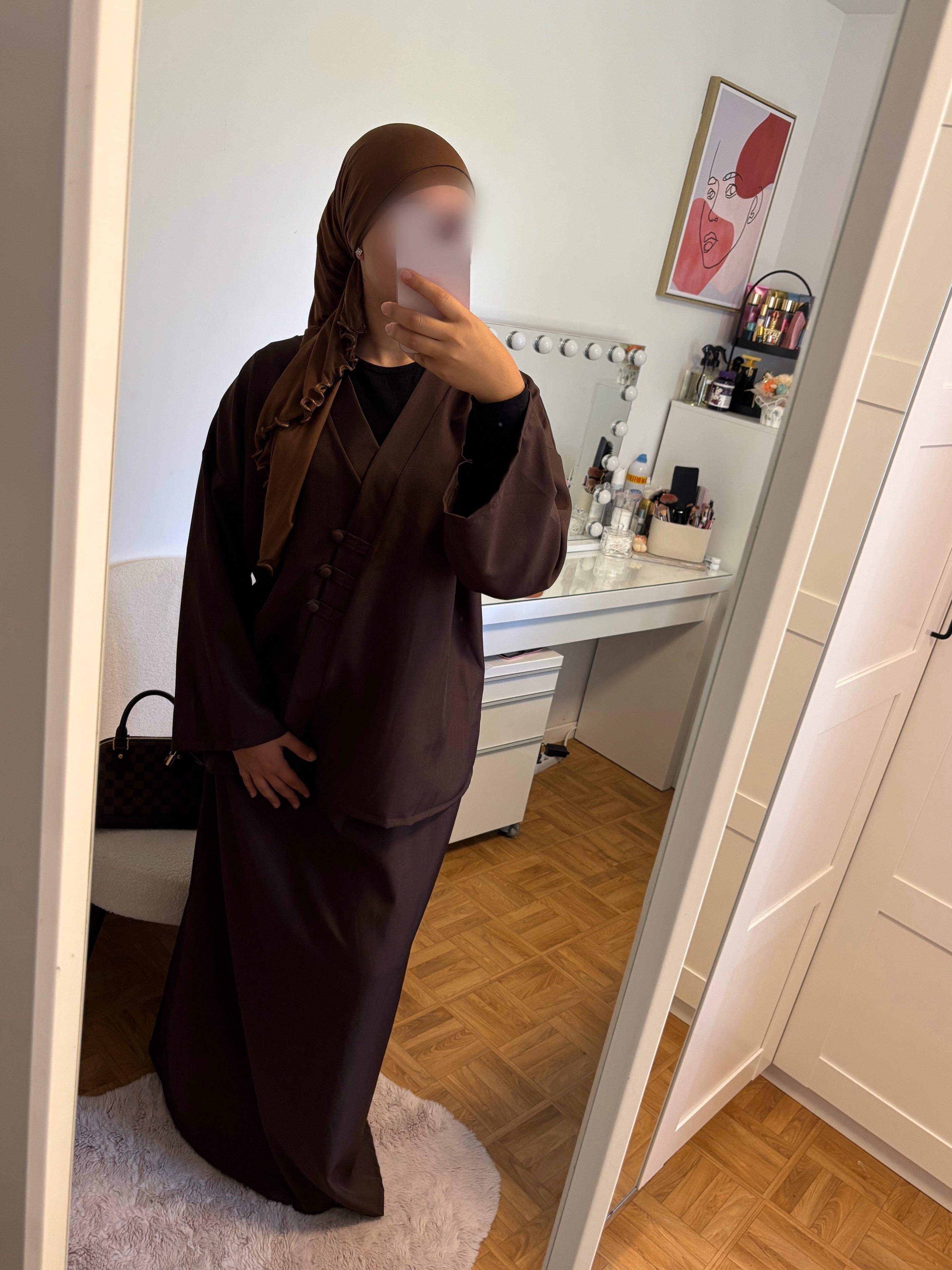 Ensemble jupe marron