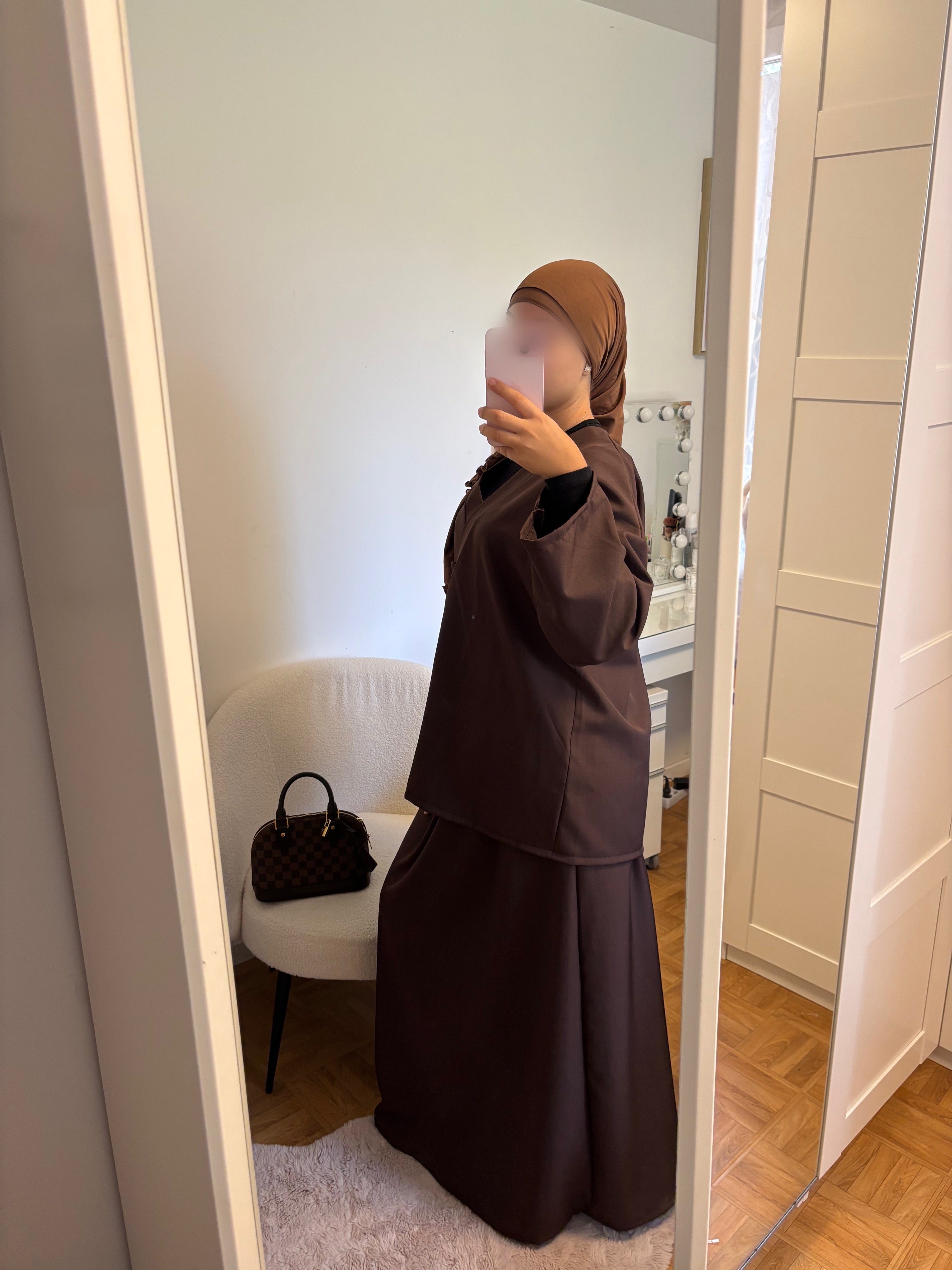 Ensemble jupe marron