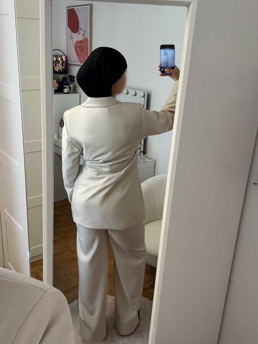 Ensemble à noeud beige
