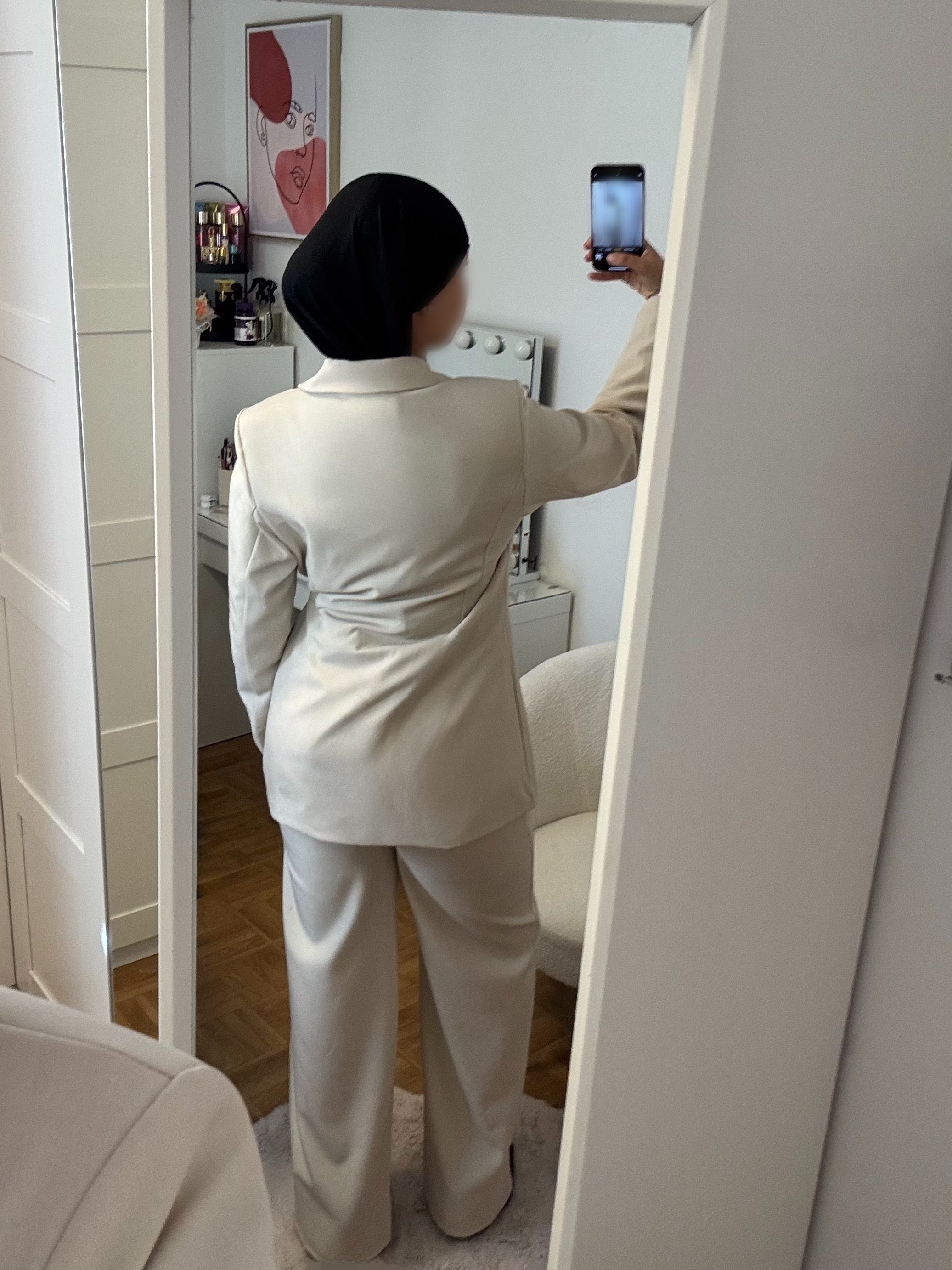 Ensemble à noeud beige
