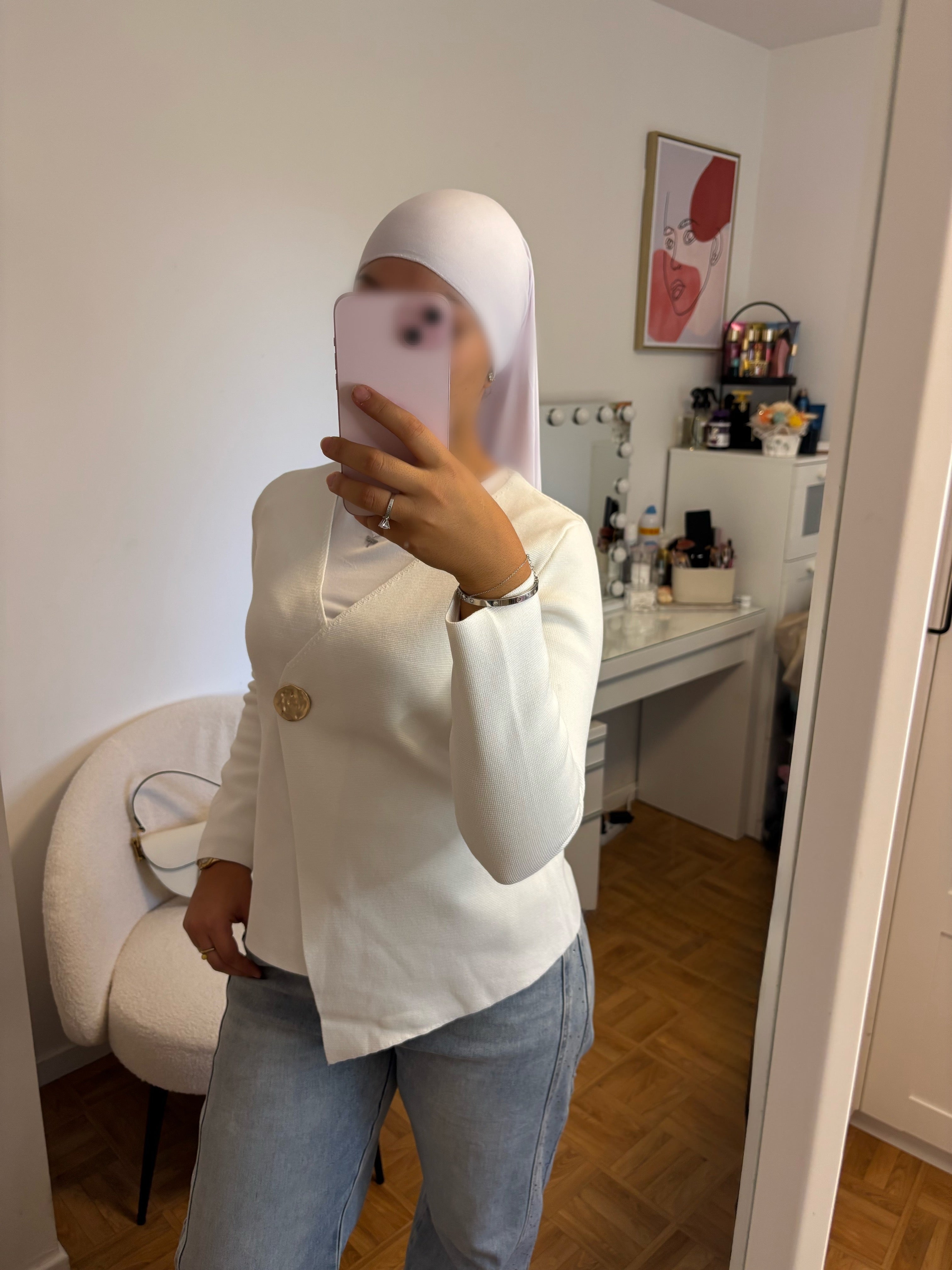 Haut croisée blanc