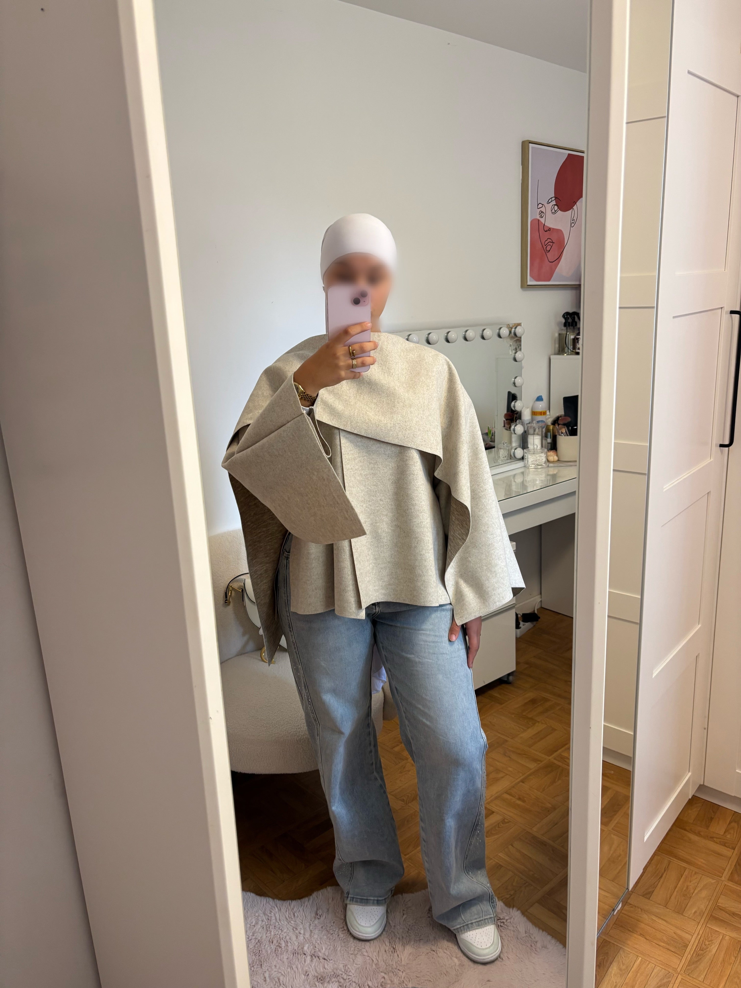 Poncho beige