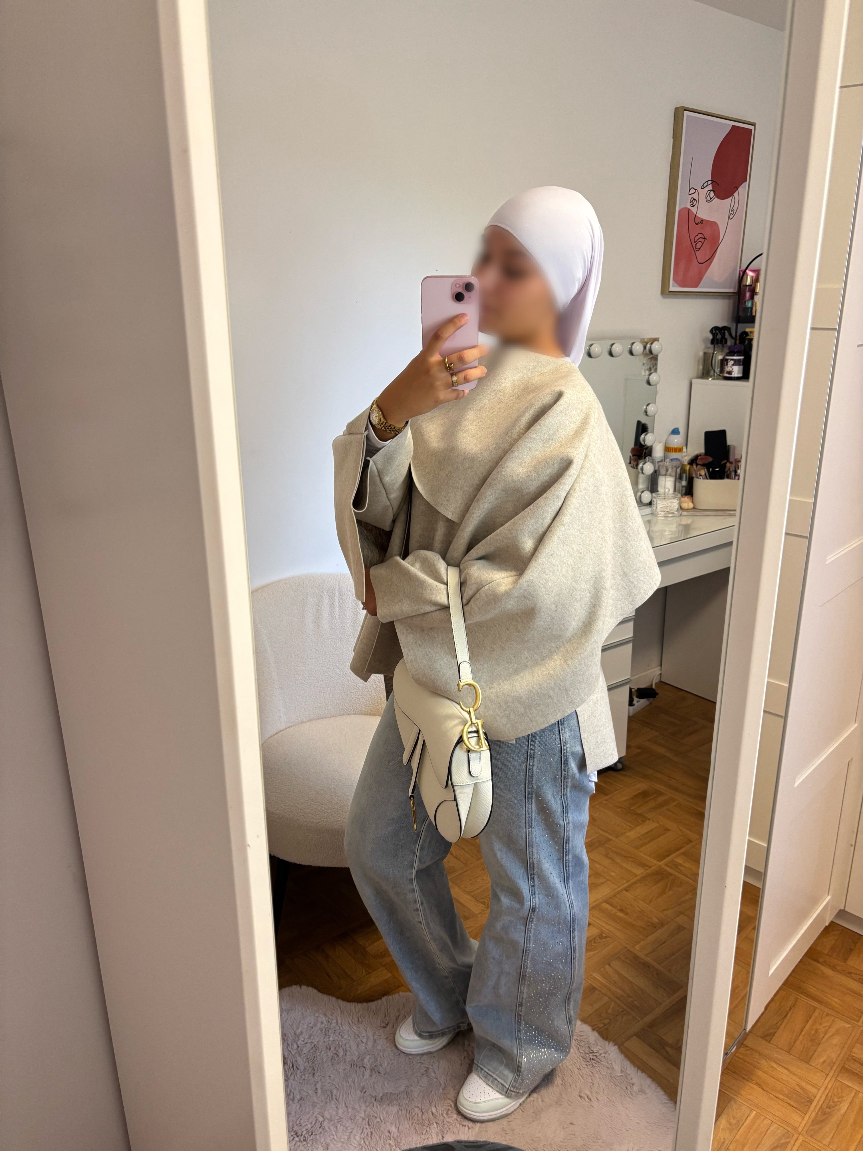 Poncho beige