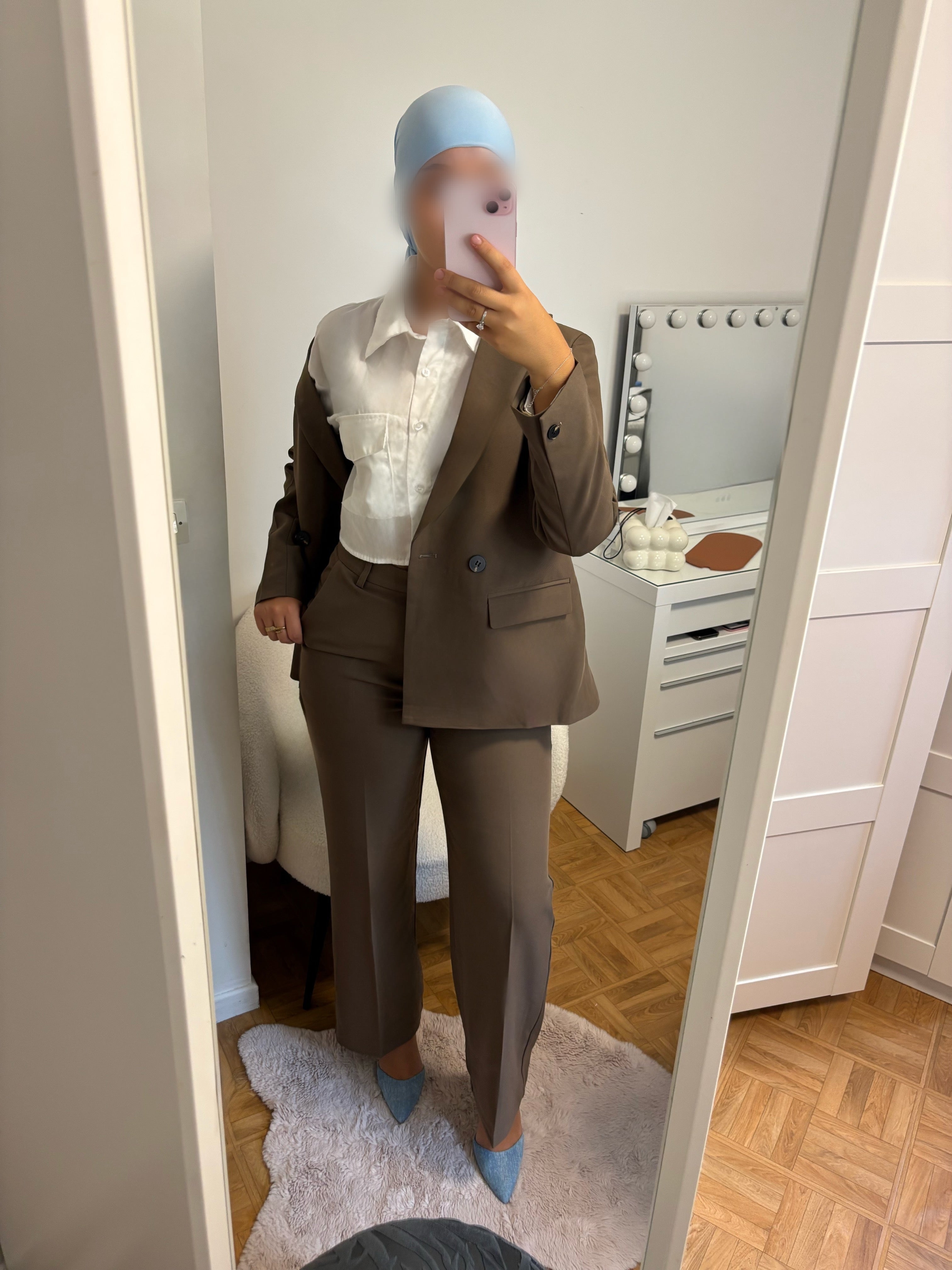 Pantalon de blazer marron